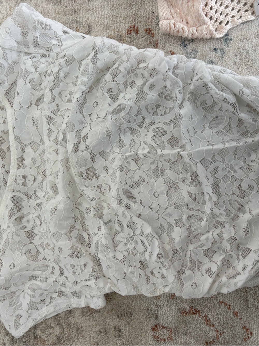 Dynamite White Lace Strapless Top